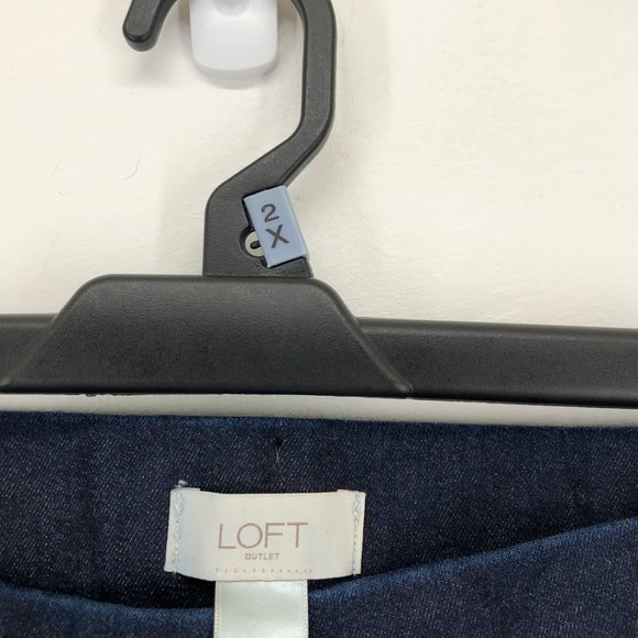 Loft Womens Dark Wash Mid Rise Skinny Jeans 4 - Picture 4 of 5